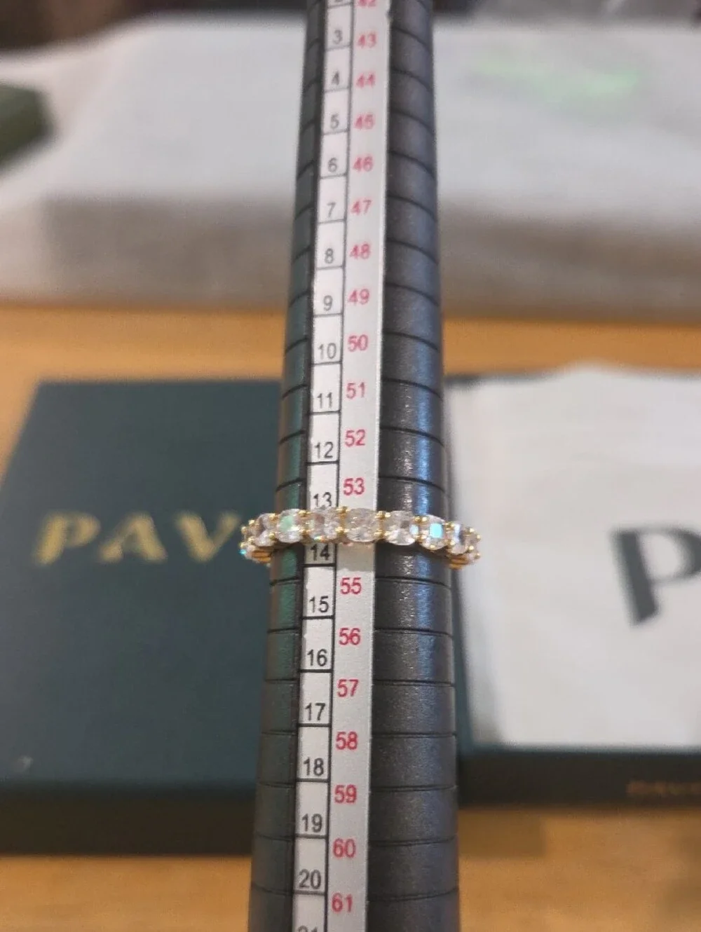 Pavoi 14k Yellow Goldplated Eternity Cubic Zirconia Band Sz 7